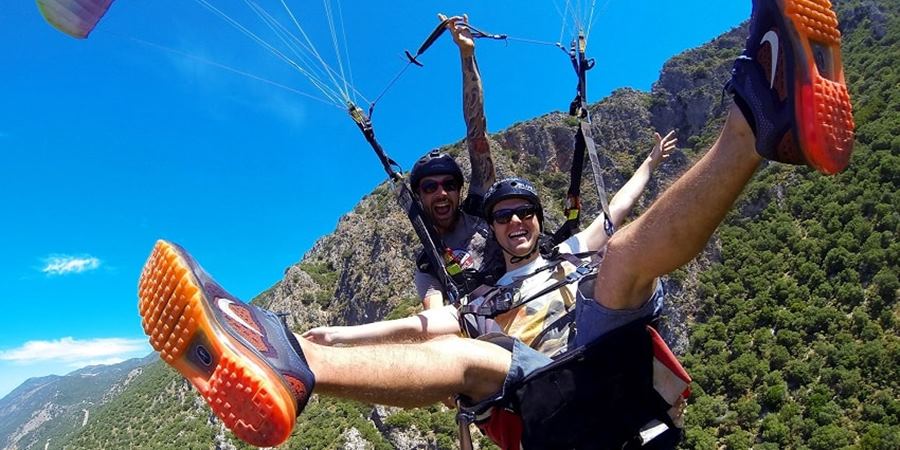 Paragliding from Side
